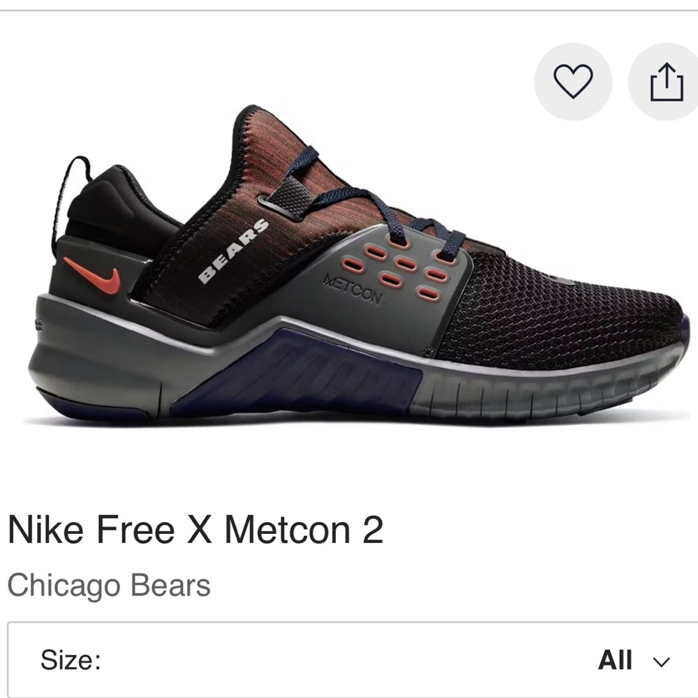 NEW Nike Free Metcon 2 - Chicago Bears (Size 11)